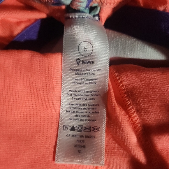 Ivivva Lululemon Tank Jump For Joy Strappy Purple Mesh Built In Shelf Bra Size 6 - Picture 11 of 13